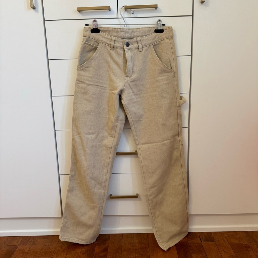 beige jeans
